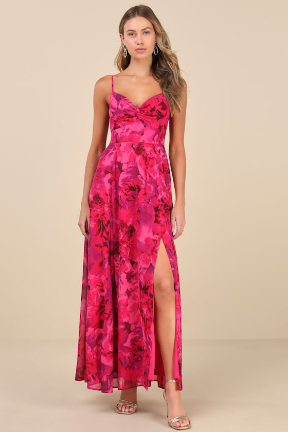 Printed twisted front skirt long skirt